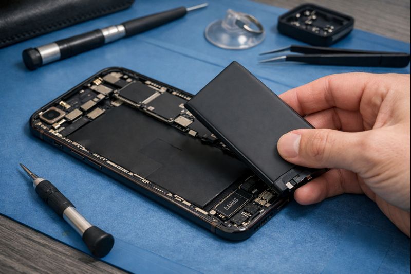 skifte batteri i iphone